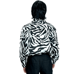 1970s Zebra Party Button Up Disco Shirt