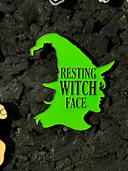 Resting Witchface Pin