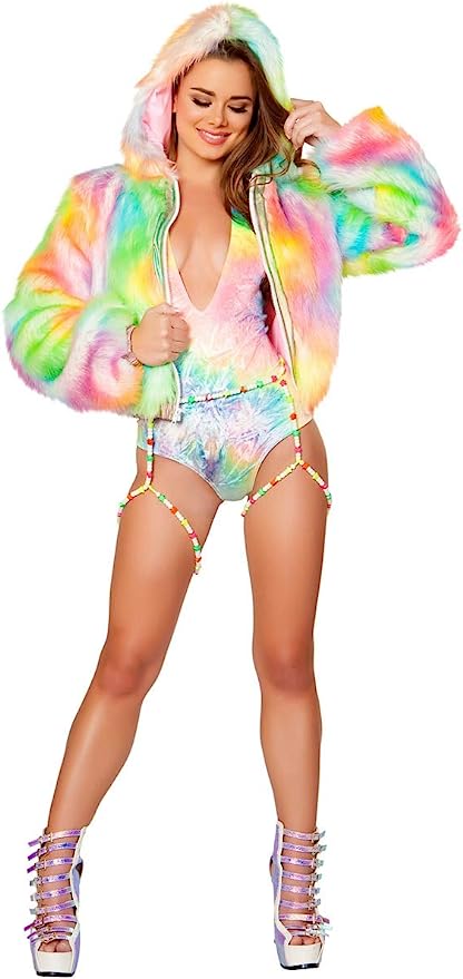 Rainbow Sherbert Light-Up Cropped Jacket