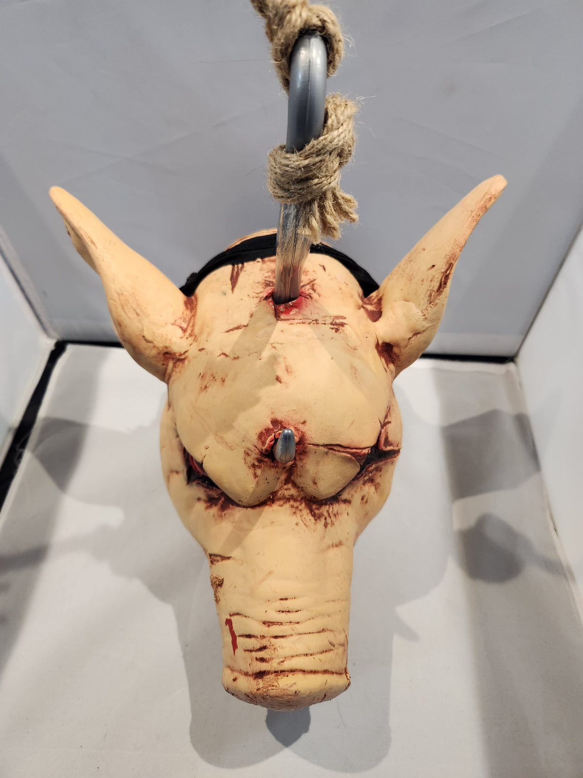Butchered Pig Head Prop with Pouch