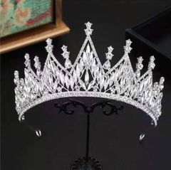 Silver Crystal Wedding Queen Crown