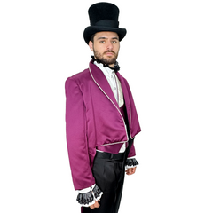 Luxurious Royal Purple Victorian Tailcoat Jacket w/ Vest