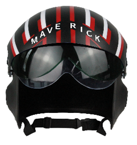 Adult's Air Force Combat Pilot Maverick Black Helmet