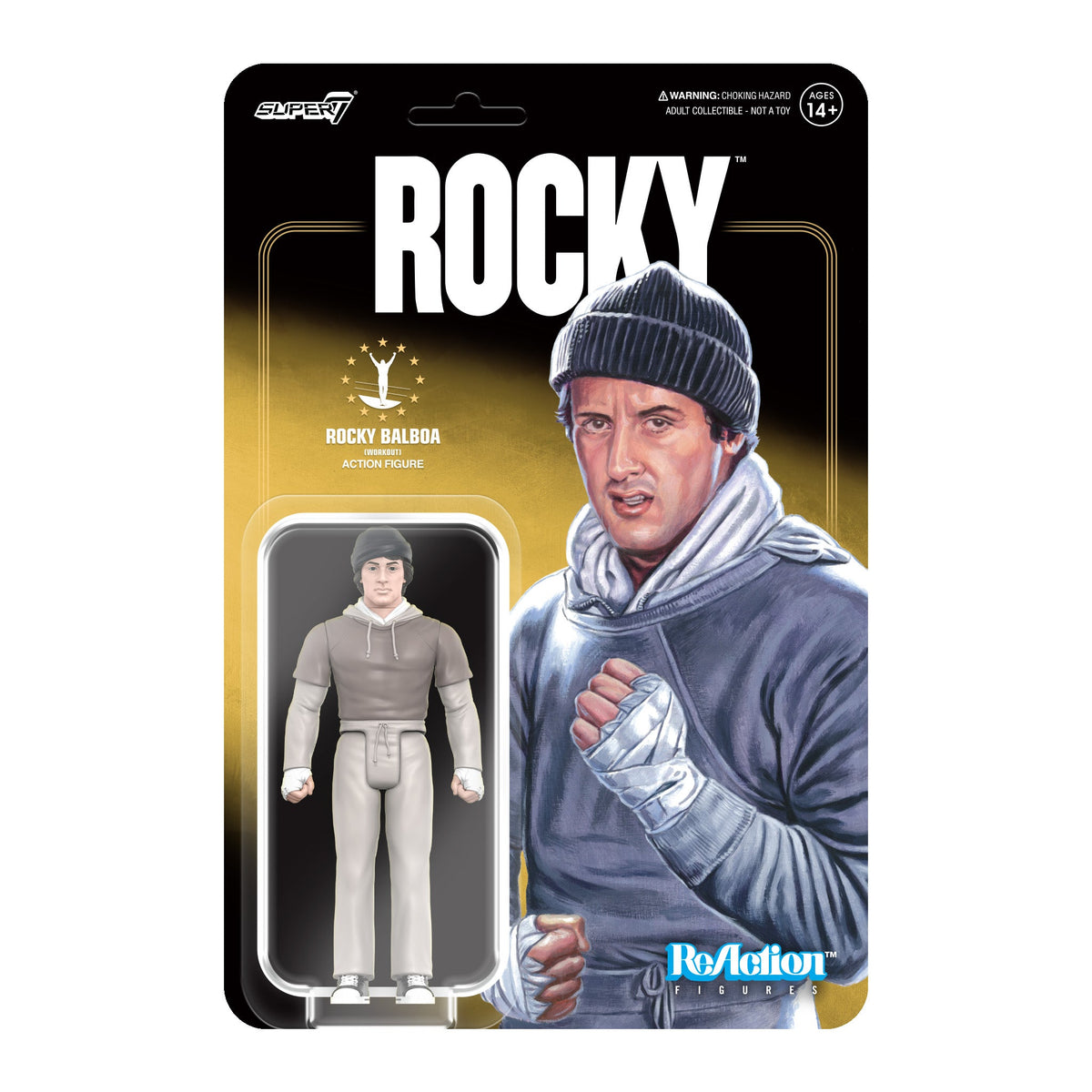 Rocky: 3.75" Workout Rocky Balboa ReAction Collectible Action Figure
