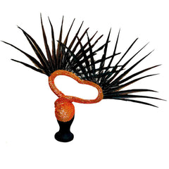 22-44" Orange Heart Feather Headpiece