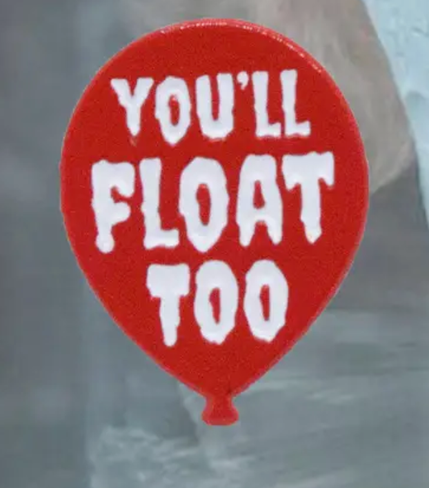 You'll Float Too Red Balloon Pin