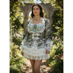 Women's Victorian Pirate Three Piece Set with Jacket, Corset & Skirt