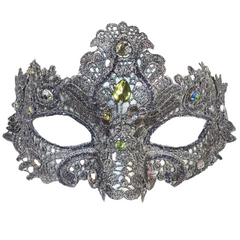 Venetian Jeweled Lace Mask