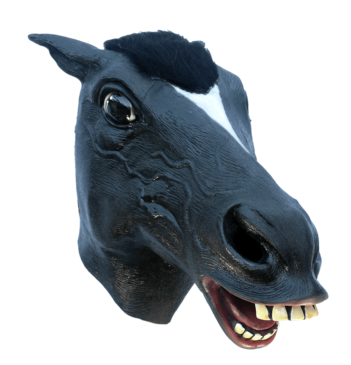 Classic Black Horse Latex Mask