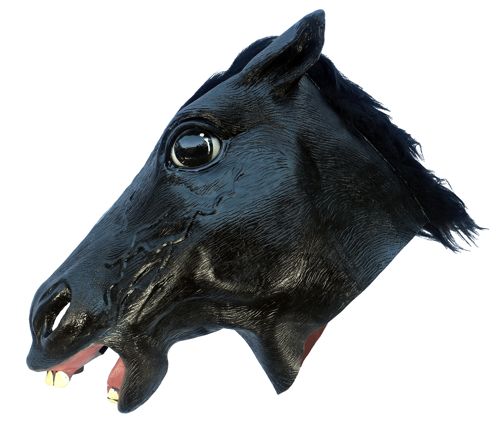 Classic Black Horse Latex Mask