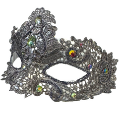 Venetian Jeweled Lace Mask