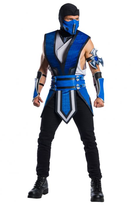 Mortal Kombat Sub-Zero Adult Costume with Mask and Hood