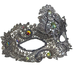 Venetian Jeweled Lace Mask