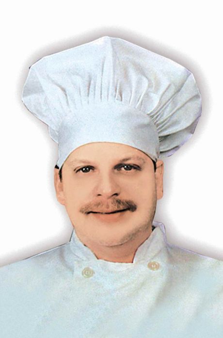 White Cloth Adult Costume Chef Hat