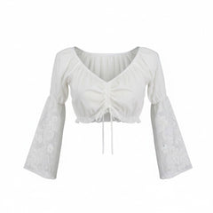 Ren Faire Choli Top with Lace Sleeves