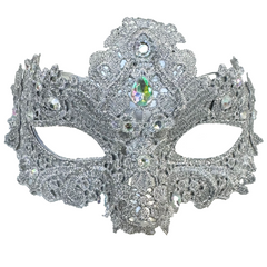 Venetian Jeweled Lace Mask
