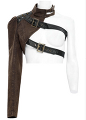 Brown Punk One-Arm Short Coat Harness