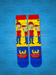 Beavis & Butthead Burger World Crew Length Socks