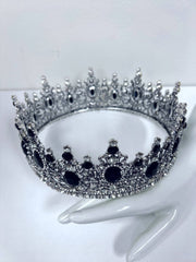 Black Jeweled Royal King Crown