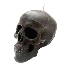 3" Unscented Gothic Black Skull Candle