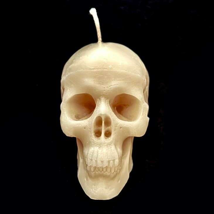 3" Unscented Skull Candle