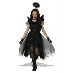 Dark Dazzling Angel Girls Costume