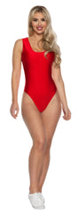 Classic Polyester Leotard with Rounded Neckline