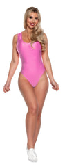 Classic Polyester Leotard with Rounded Neckline