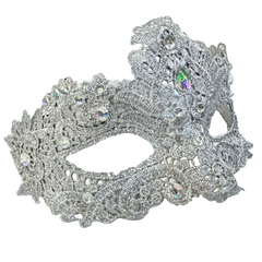 Venetian Jeweled Lace Mask