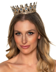 Golden Silver Jeweled Queen's Crown