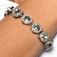 Clear Rhinestone Jeweled Bracelet