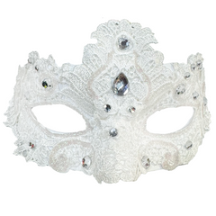 Venetian Jeweled Lace Mask