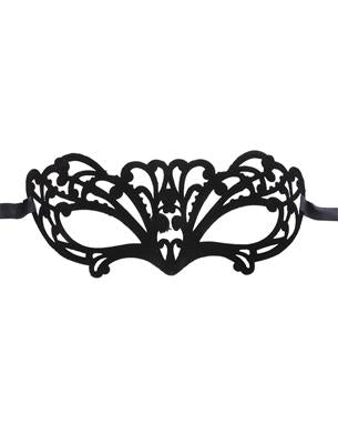 Simple Black Velvet Unisex Masquerade Mask