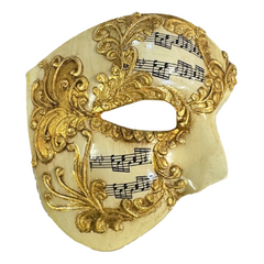 Musical Note Venetian Phantom Mask