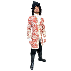 Colonial Red Floral Gentleman Men's Costume
