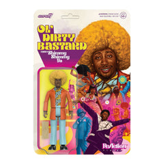 3.75" Ol' Dirty Bastard Shimmy Shimmy Ya ReAction Collectible Action Figure w/ Wood Board