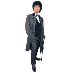 Victorian Dapper Black Prince Albert Men's Costume
