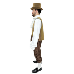 Medieval Men's Caramel & Brown Handmade Costume Set