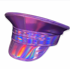 Patent Neon Rainbow Captain Hat