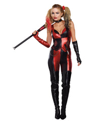 Harlequin Blaster Metallic Jumpsuit Women's Costume