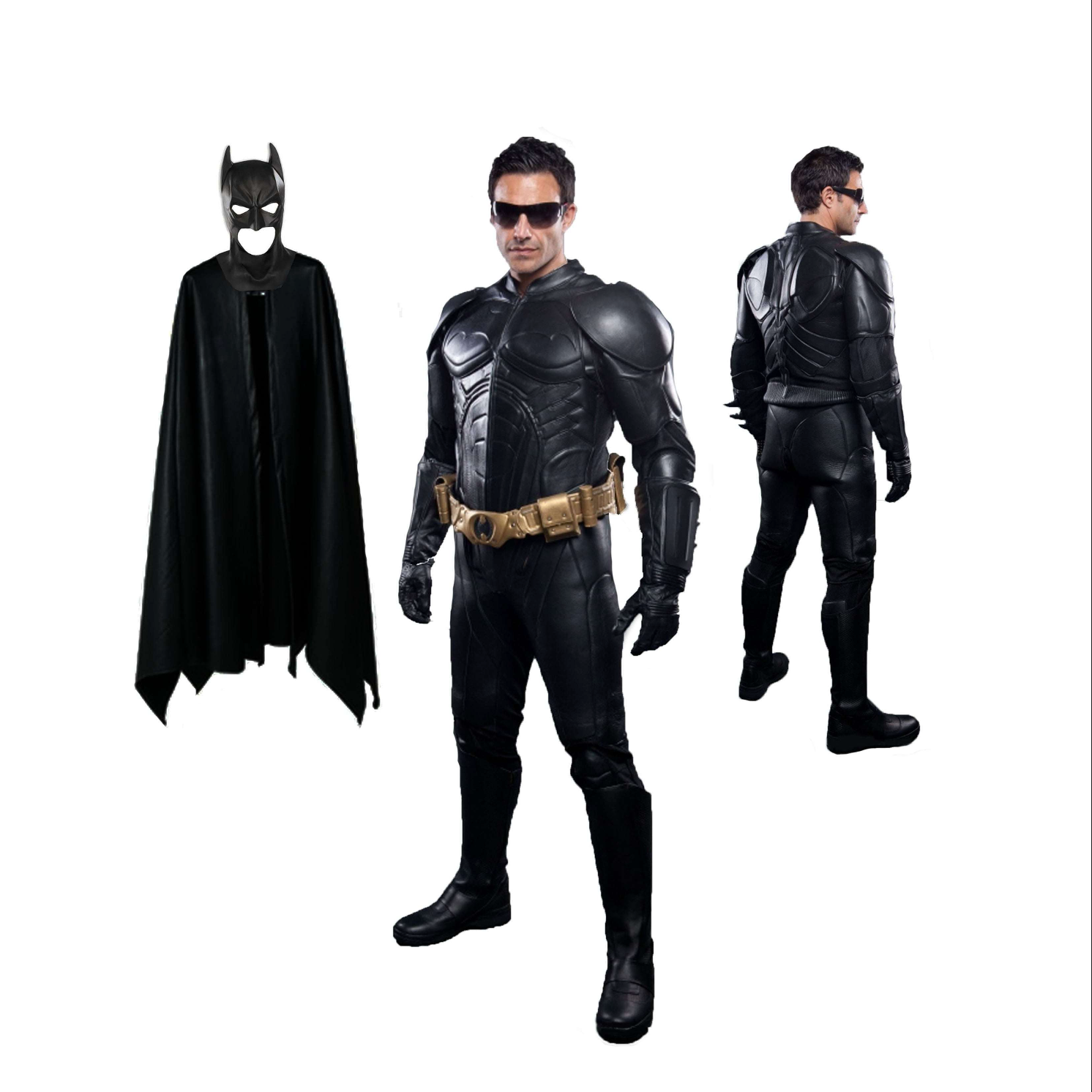 Batman Begins Leather Motorcycle Suit Adult Costume