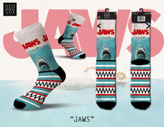 Jaws Logo w/ Pattern Crew Length Socks