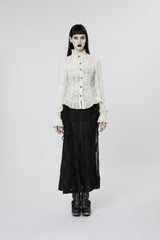 Gothic Chiffon Embroidered Blouse