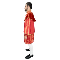 Medieval Men's Orange Merchant Adult Costume