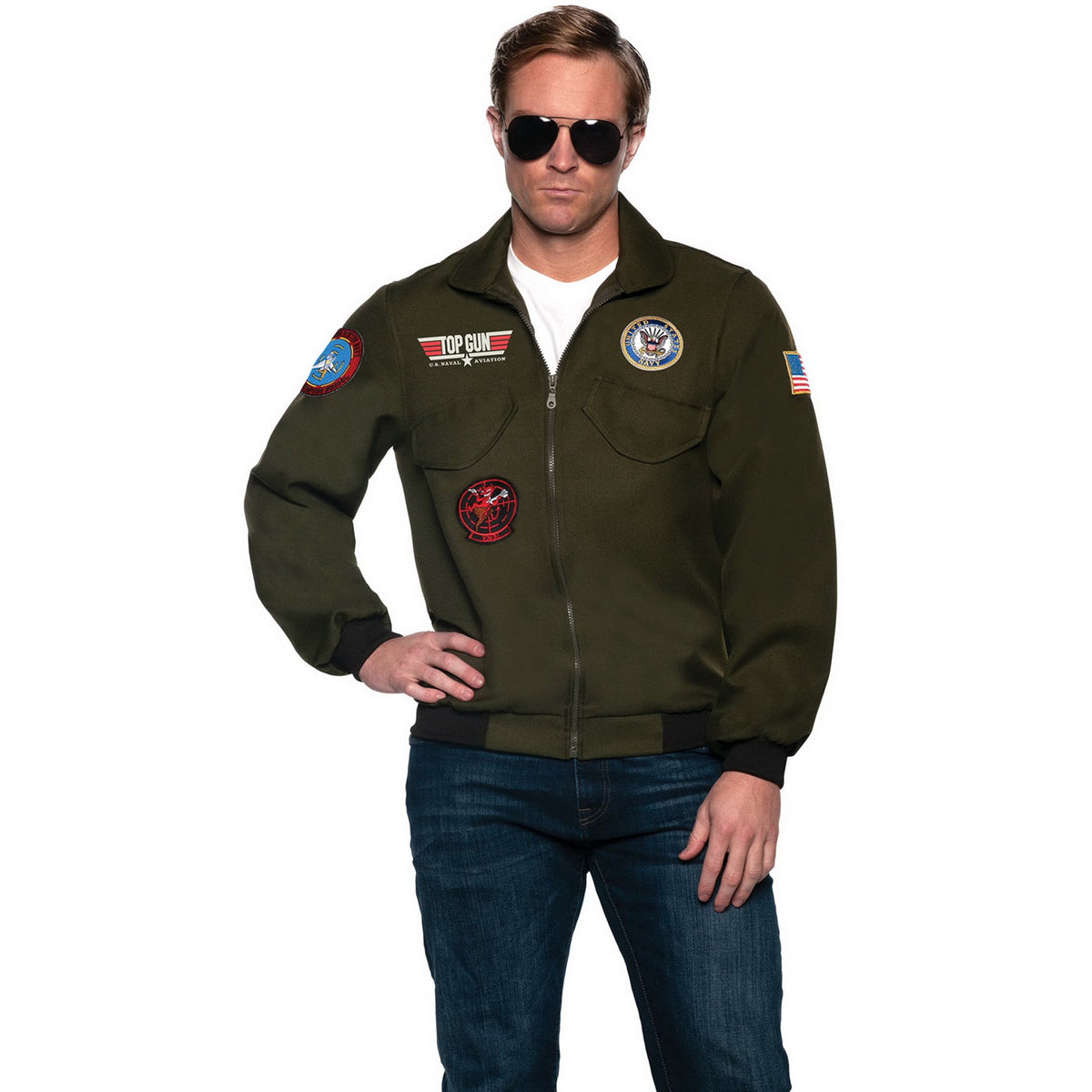 Officially Licensed U.S. Navy Top Gun Men's Adult Pilot Jacket