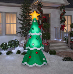 Inflatable 7' Metallic Christmas Tree Decoration