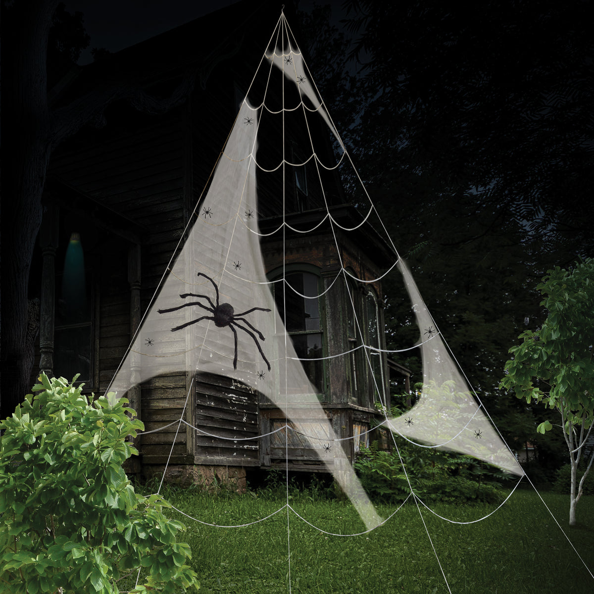 275" Web with 3/4" Spiders and 12 Plastic Spiders