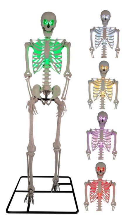 10' Standing Titan Skeleton with Multicolor Lights Prop