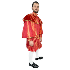 Medieval Men's Orange Merchant Adult Costume