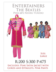 Exclusive 1960s Beatles Pink Suit in Large Adult Costume